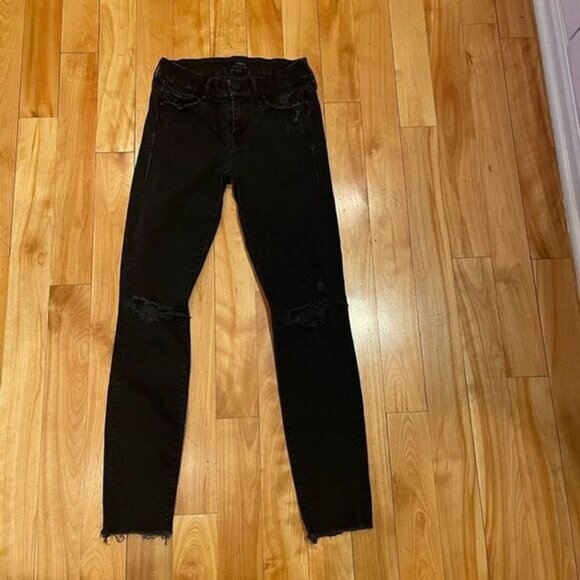 MOTHER denim - The Looker Ankle Fray Jean in Nighthawk - Picture 2 of 5